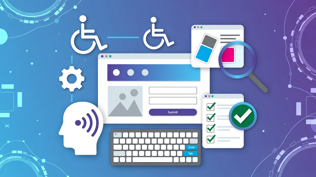 Diagram showing principles for developing inclusive websites